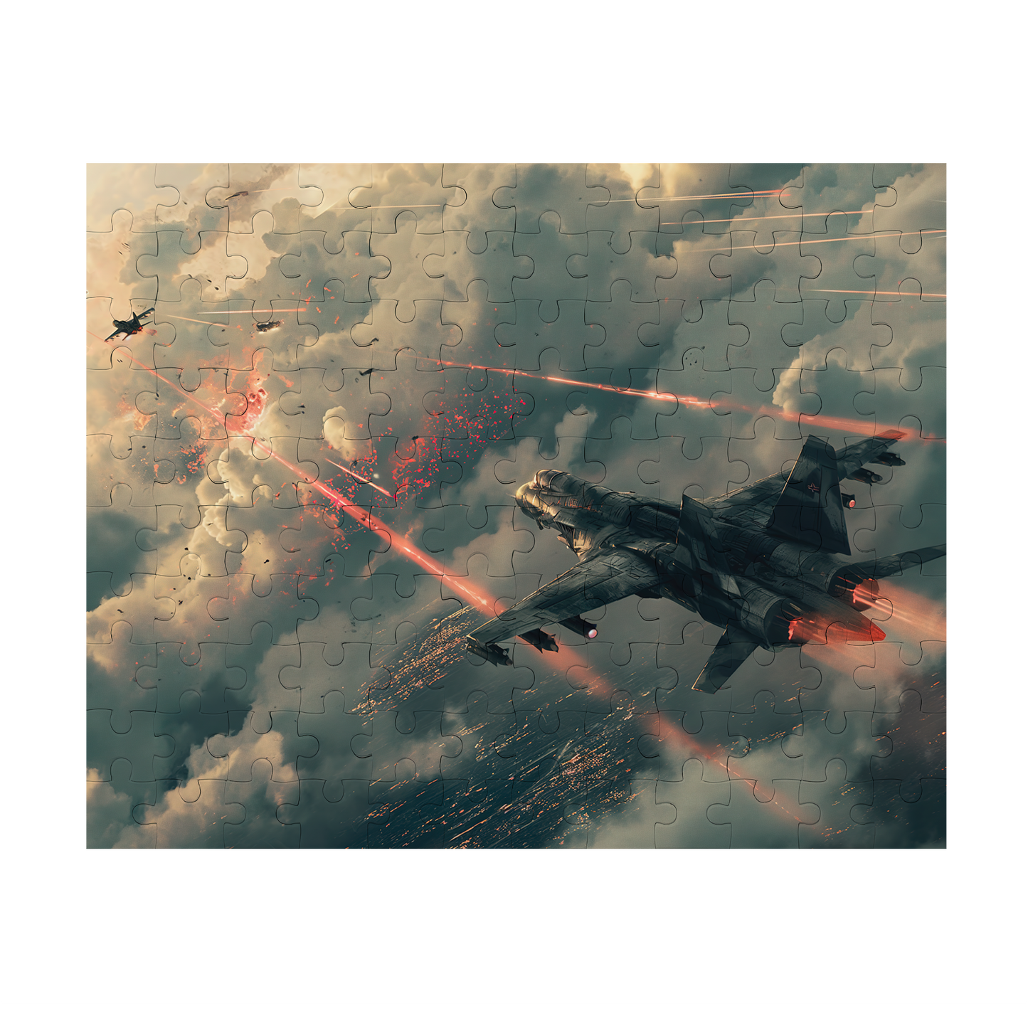 Engagement - Premium Jigsaw Puzzle - Aerial Combat, Action Packed, Modern - Multiple Sizes Available