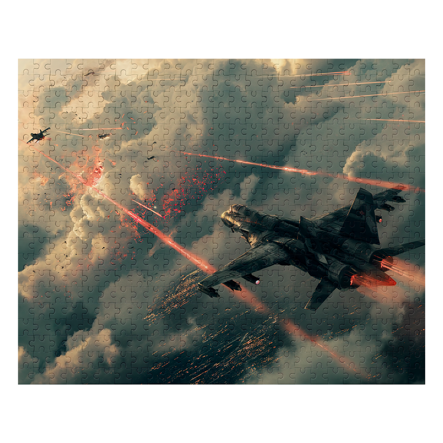 Engagement - Premium Jigsaw Puzzle - Aerial Combat, Action Packed, Modern - Multiple Sizes Available