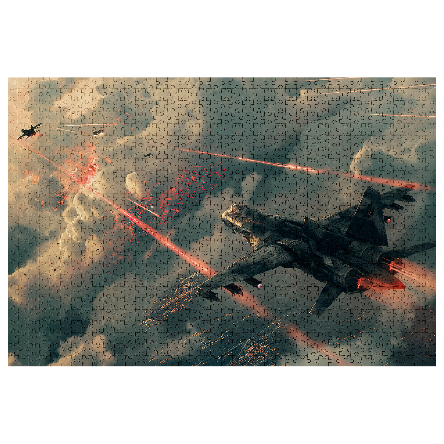 Engagement - Premium Jigsaw Puzzle - Aerial Combat, Action Packed, Modern - Multiple Sizes Available