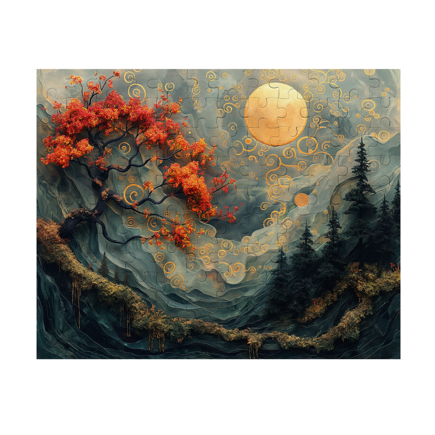 Spiral Sky - Premium Jigsaw Puzzle, Mythical, Fantasy, Landscape - Multiple Sizes Available