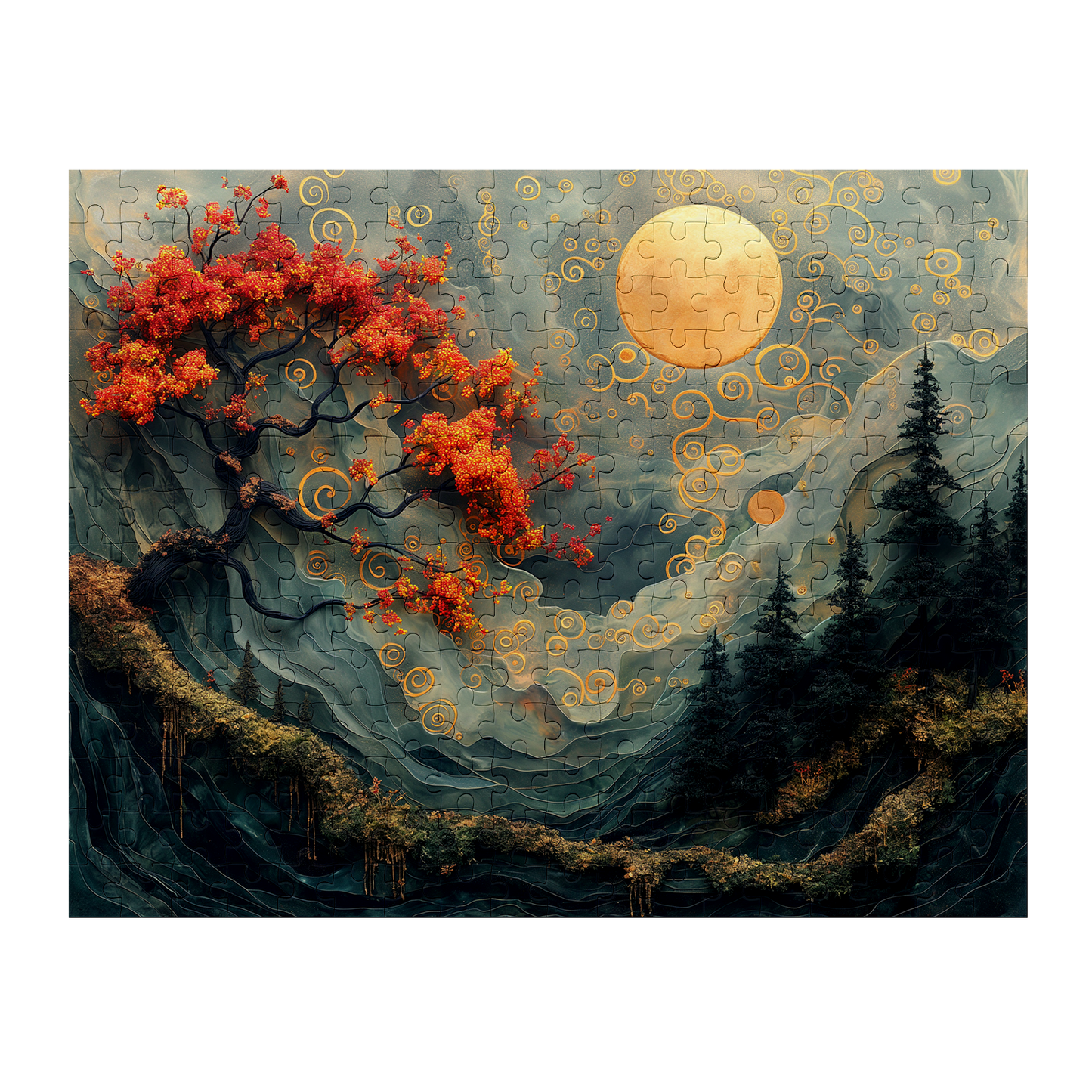 Spiral Sky - Premium Jigsaw Puzzle, Mythical, Fantasy, Landscape - Multiple Sizes Available