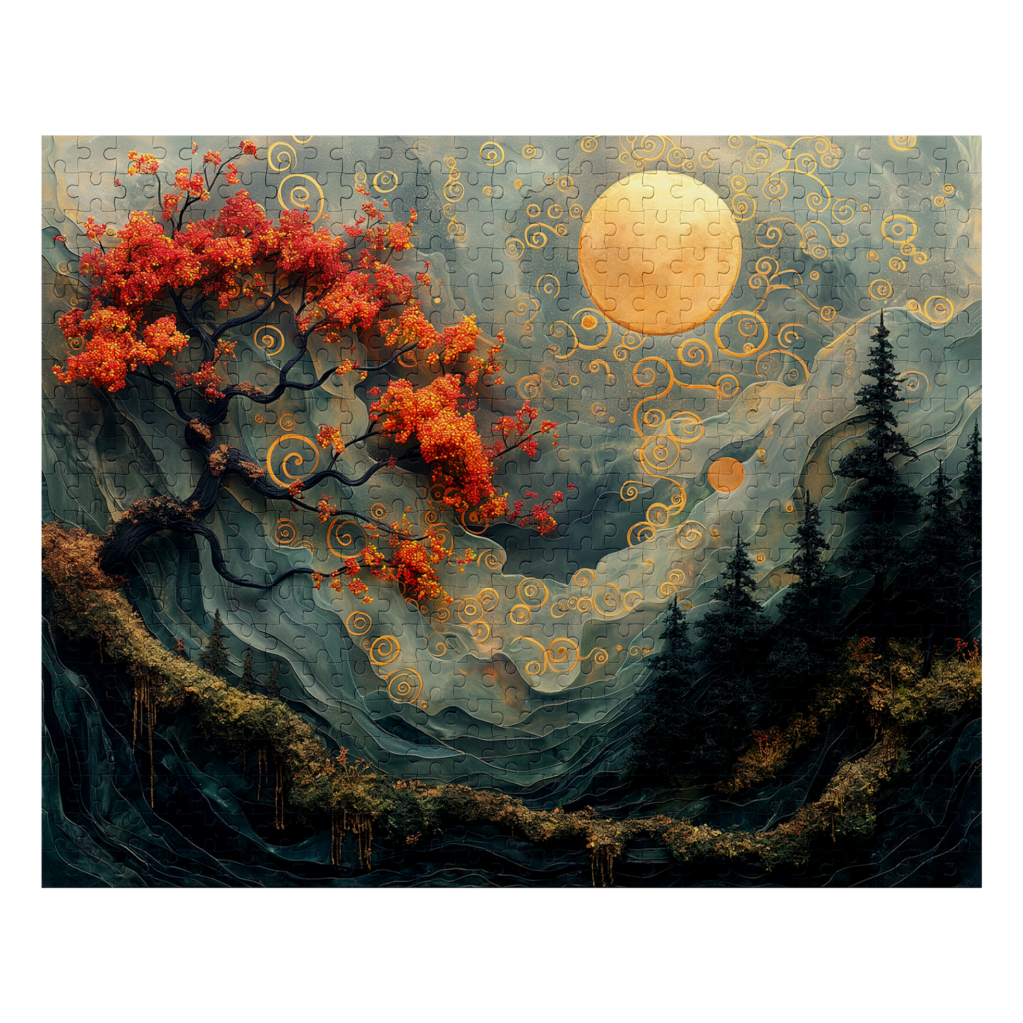 Spiral Sky - Premium Jigsaw Puzzle, Mythical, Fantasy, Landscape - Multiple Sizes Available