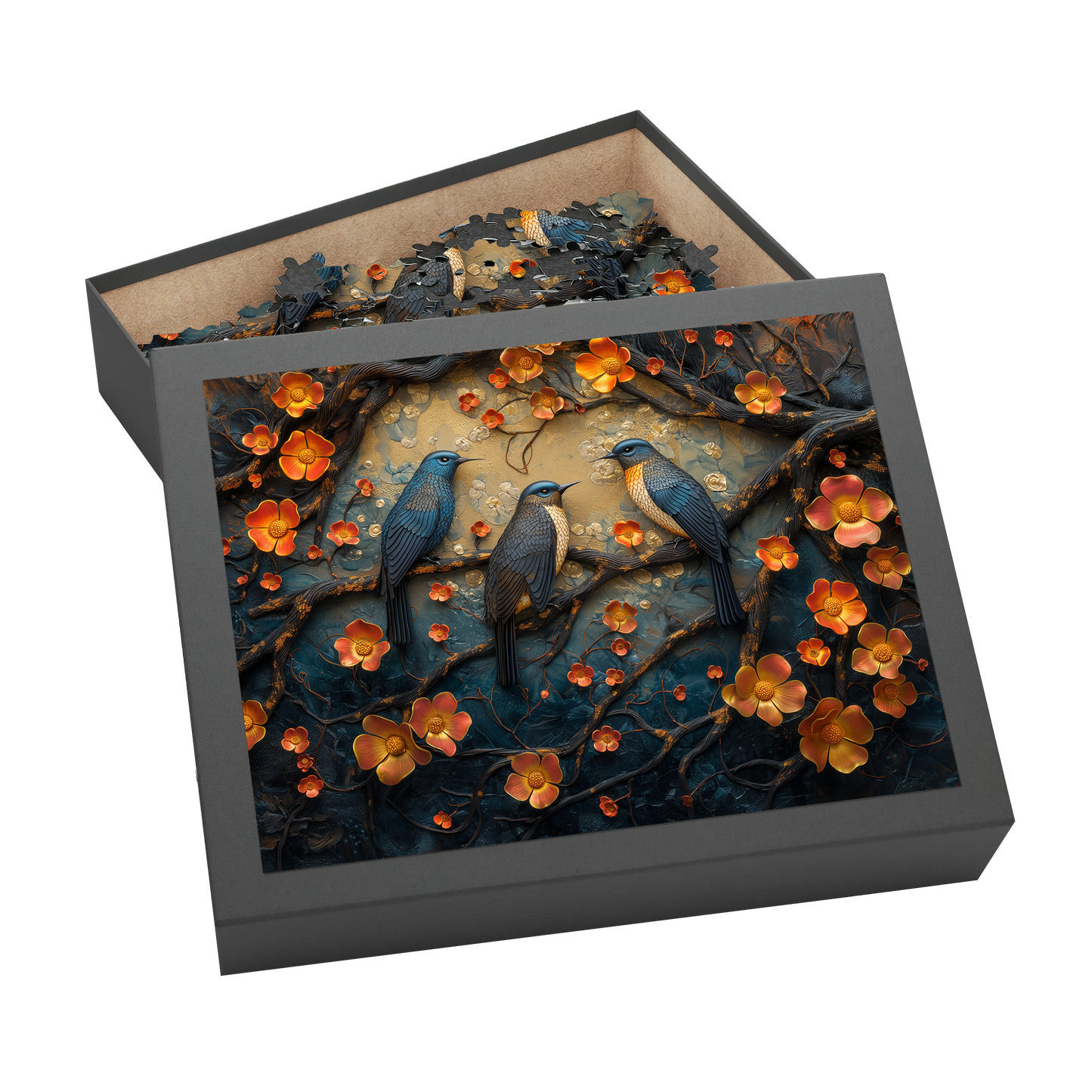 Bluebacks - Premium Jigsaw Puzzle - Avian, Beautiful, Gentle - Multiple Sizes Available