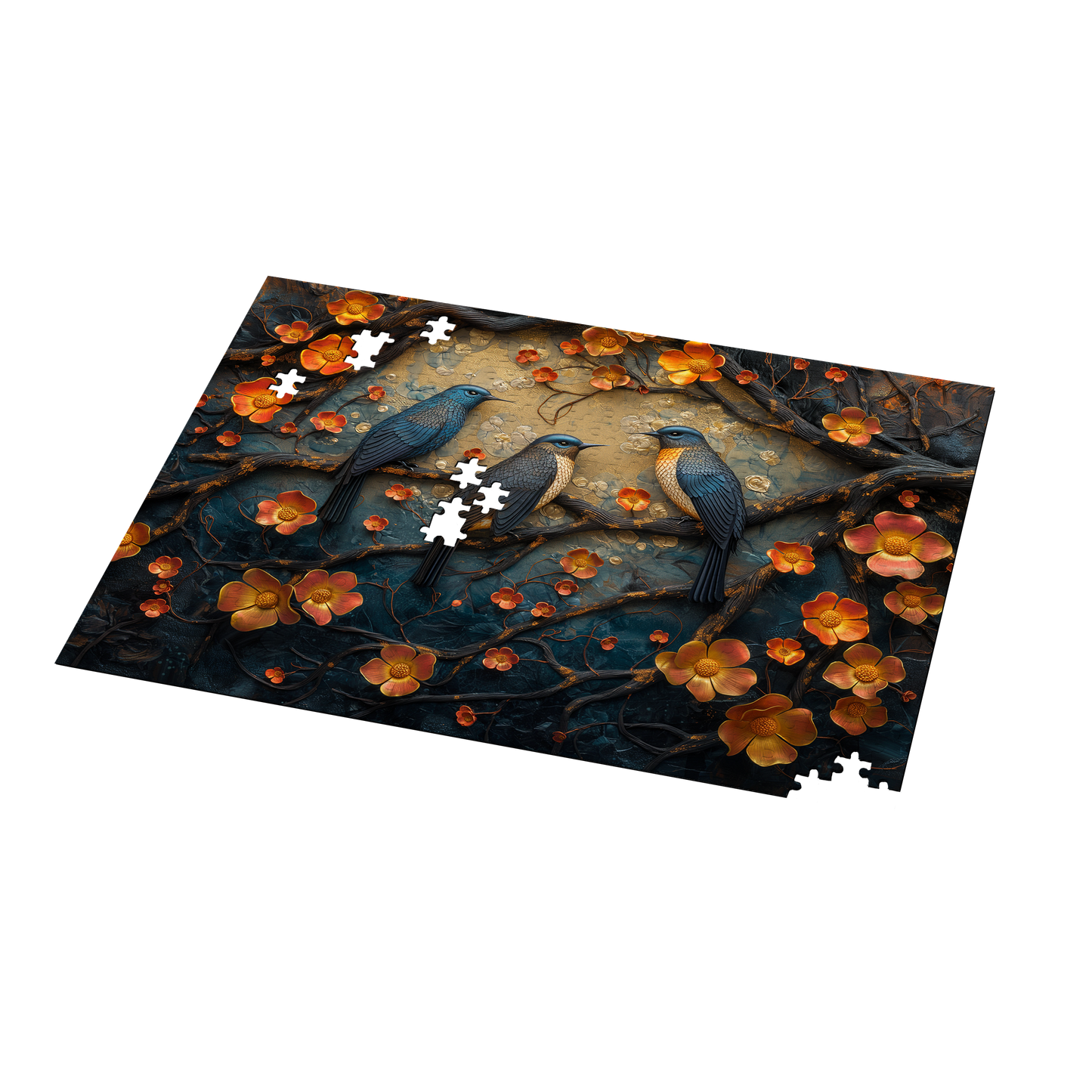 Bluebacks - Premium Jigsaw Puzzle - Avian, Beautiful, Gentle - Multiple Sizes Available