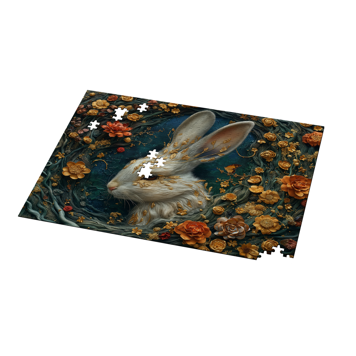 Gilded Fur - Premium Jigsaw Puzzle - Ornate, Elegant, Golden - Multiple Sizes Available