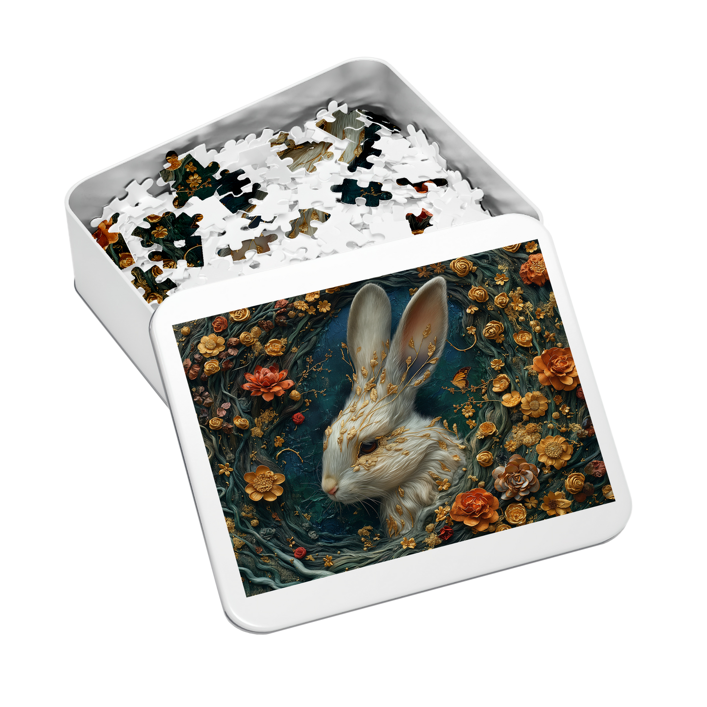 Gilded Fur - Premium Jigsaw Puzzle - Ornate, Elegant, Golden - Multiple Sizes Available