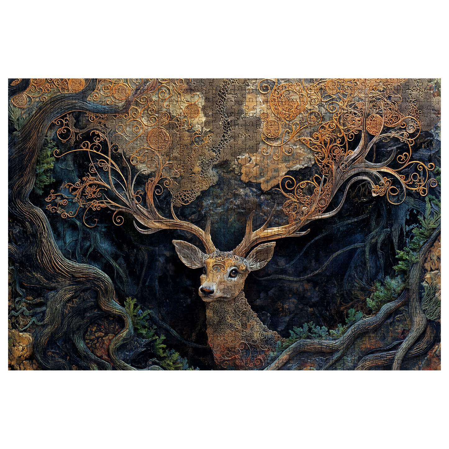 Guardian Groves - Premium Jigsaw Puzzle - Veradnt, Majestic, Curious - Multiple Sizes Available