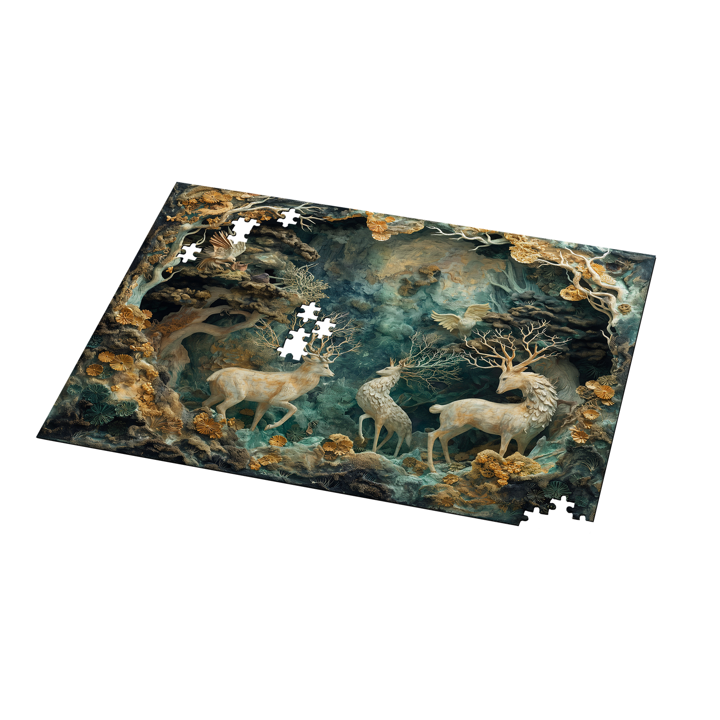 Hart of the Forest - Premium Jigsaw Puzzle - Veradnt, Majestic, Family - Multiple Sizes Available