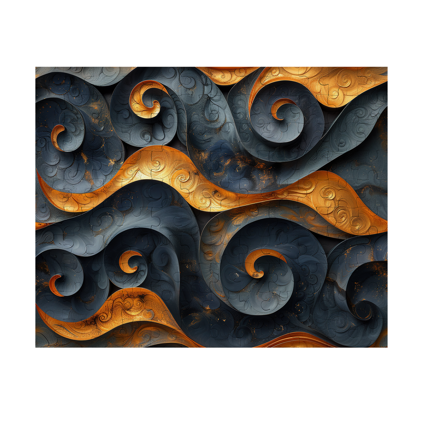 Golden Obsidian - Premium Jigsaw Puzzle, Ornate, Detailed - Multiple Sizes Available
