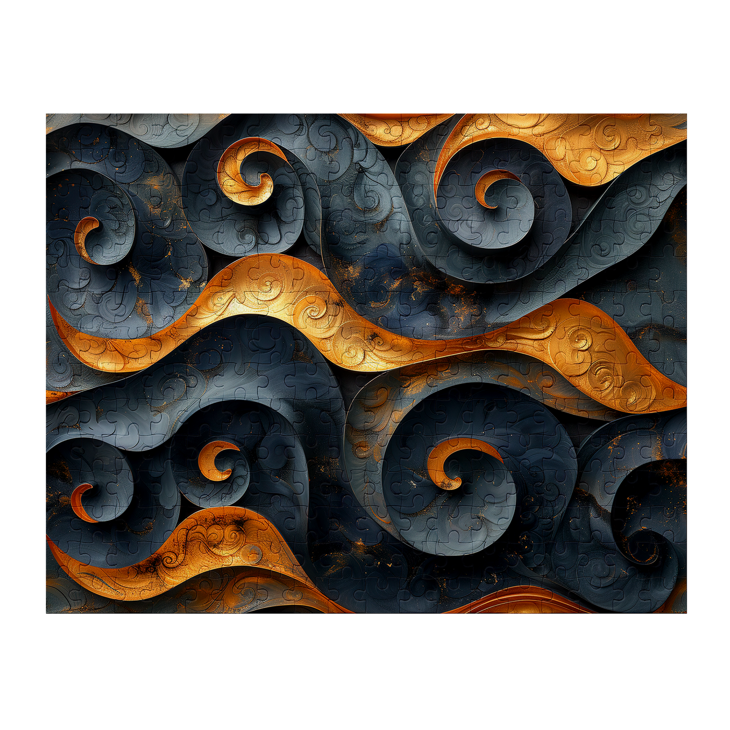 Golden Obsidian - Premium Jigsaw Puzzle, Ornate, Detailed - Multiple Sizes Available