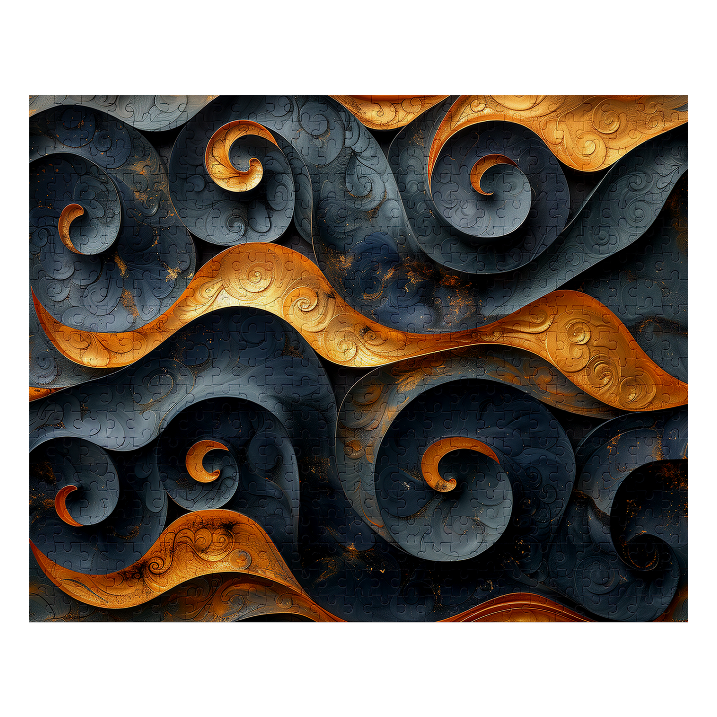 Golden Obsidian - Premium Jigsaw Puzzle, Ornate, Detailed - Multiple Sizes Available