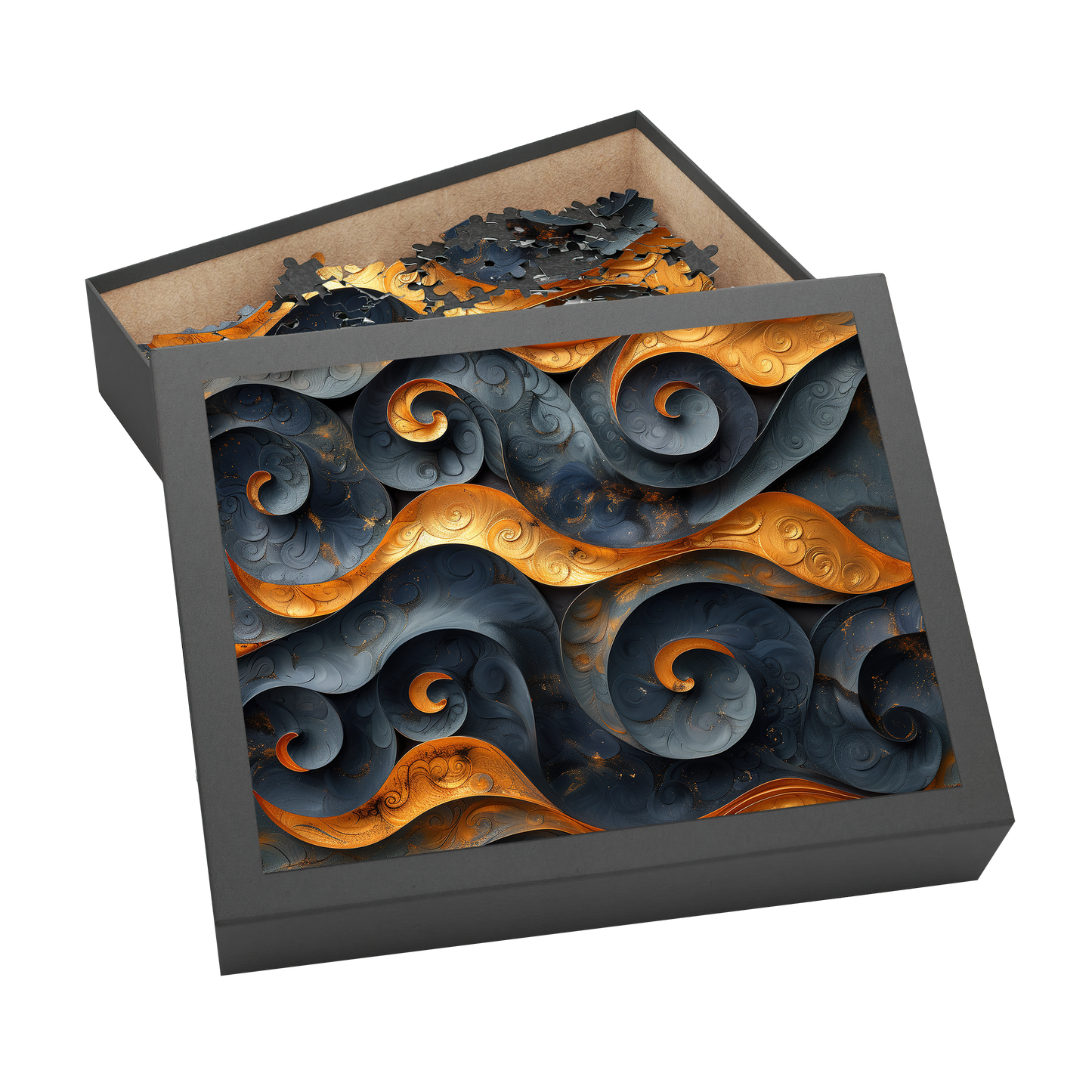 Golden Obsidian - Premium Jigsaw Puzzle, Ornate, Detailed - Multiple Sizes Available