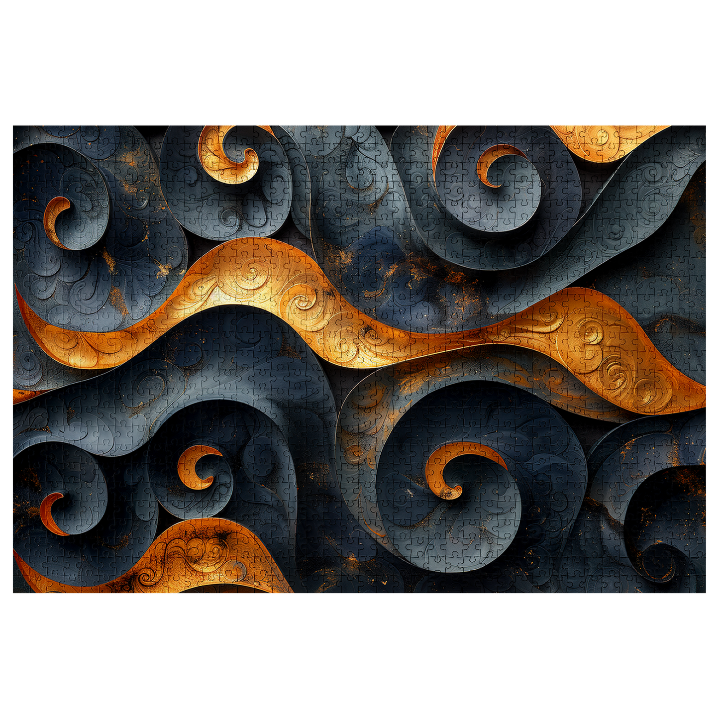 Golden Obsidian - Premium Jigsaw Puzzle, Ornate, Detailed - Multiple Sizes Available
