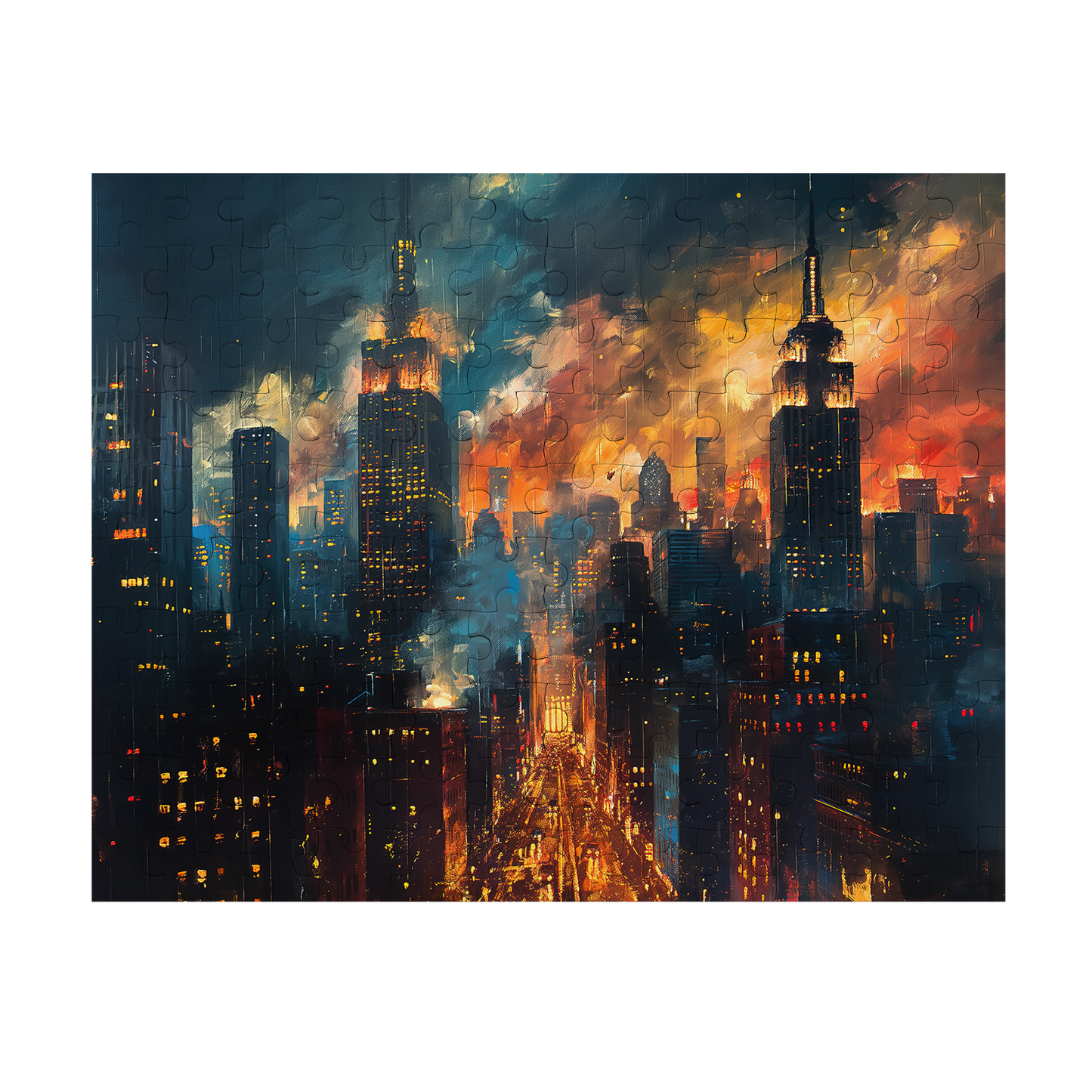 Rush Hour - Premium Jigsaw Puzzle - Dynamic, Urban, Traffic, Cityscape - Multiple Sizes Available