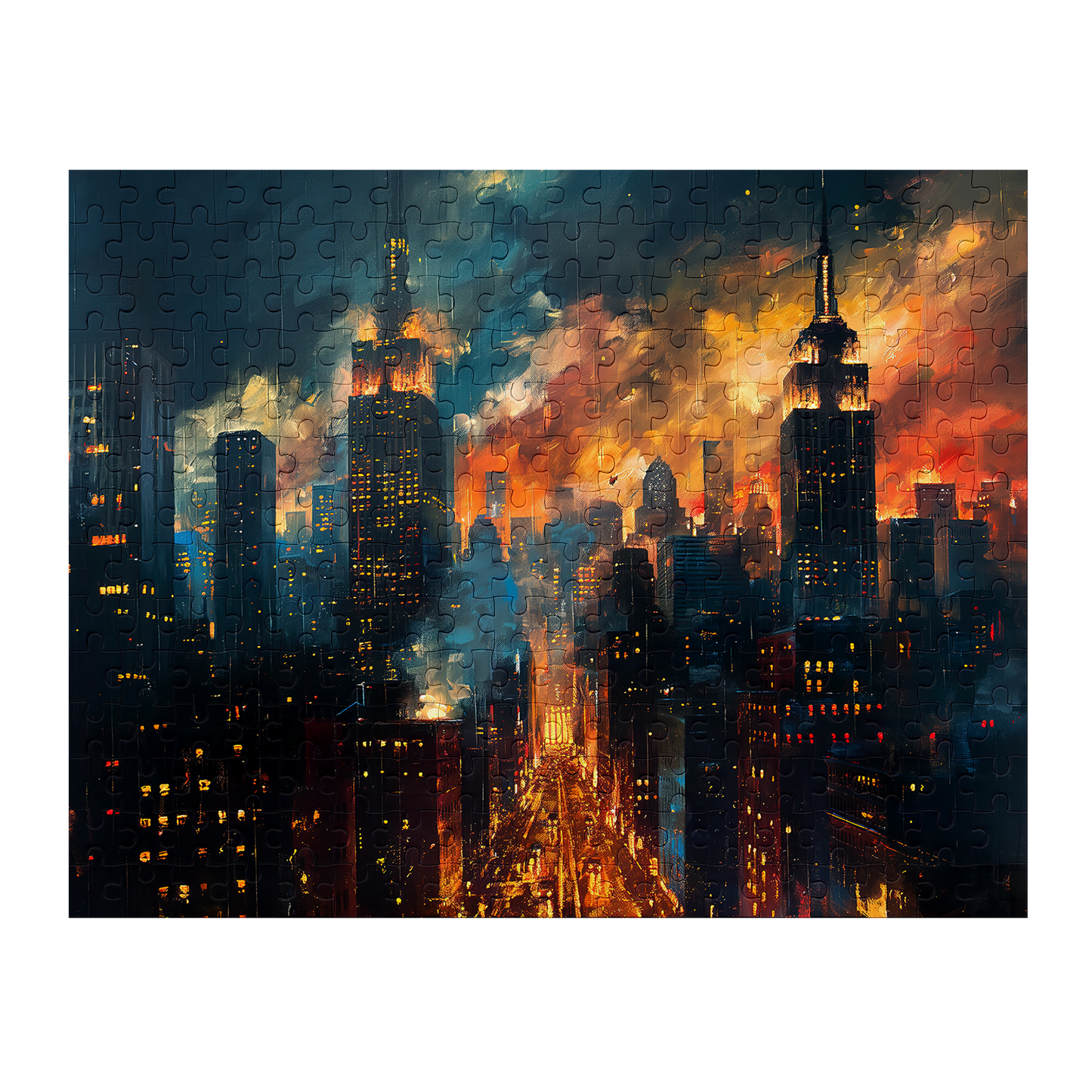 Rush Hour - Premium Jigsaw Puzzle - Dynamic, Urban, Traffic, Cityscape - Multiple Sizes Available