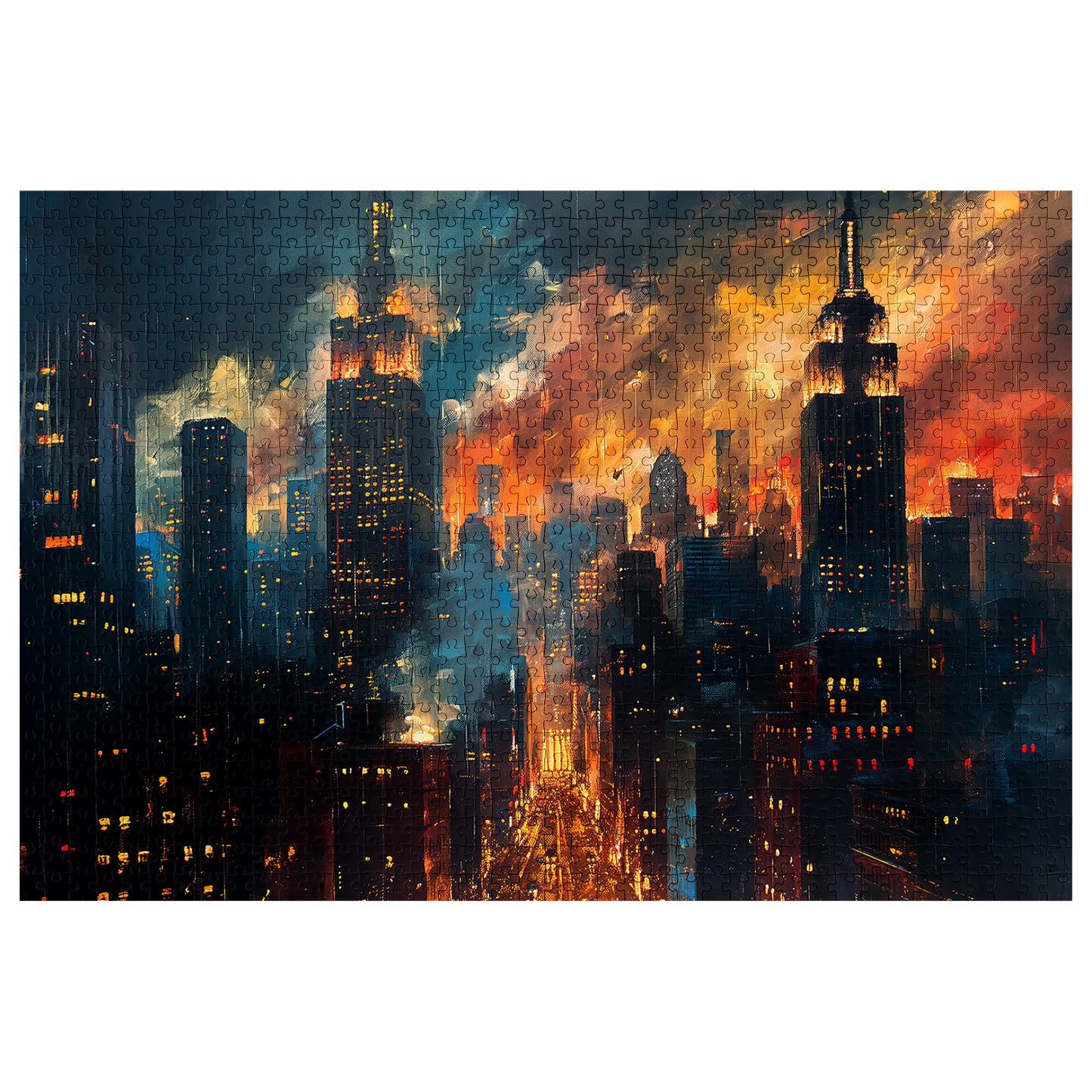 Rush Hour - Premium Jigsaw Puzzle - Dynamic, Urban, Traffic, Cityscape - Multiple Sizes Available
