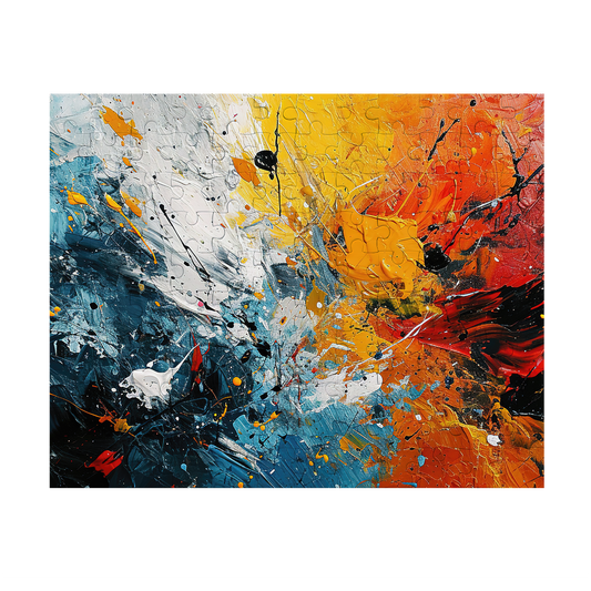 Splatter - Premium Jigsaw Puzzl - Colorful, Bright, Vibrant, Abstract - Multiple Sizes Available