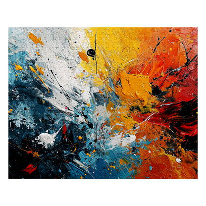 Splatter - Premium Jigsaw Puzzl - Colorful, Bright, Vibrant, Abstract - Multiple Sizes Available