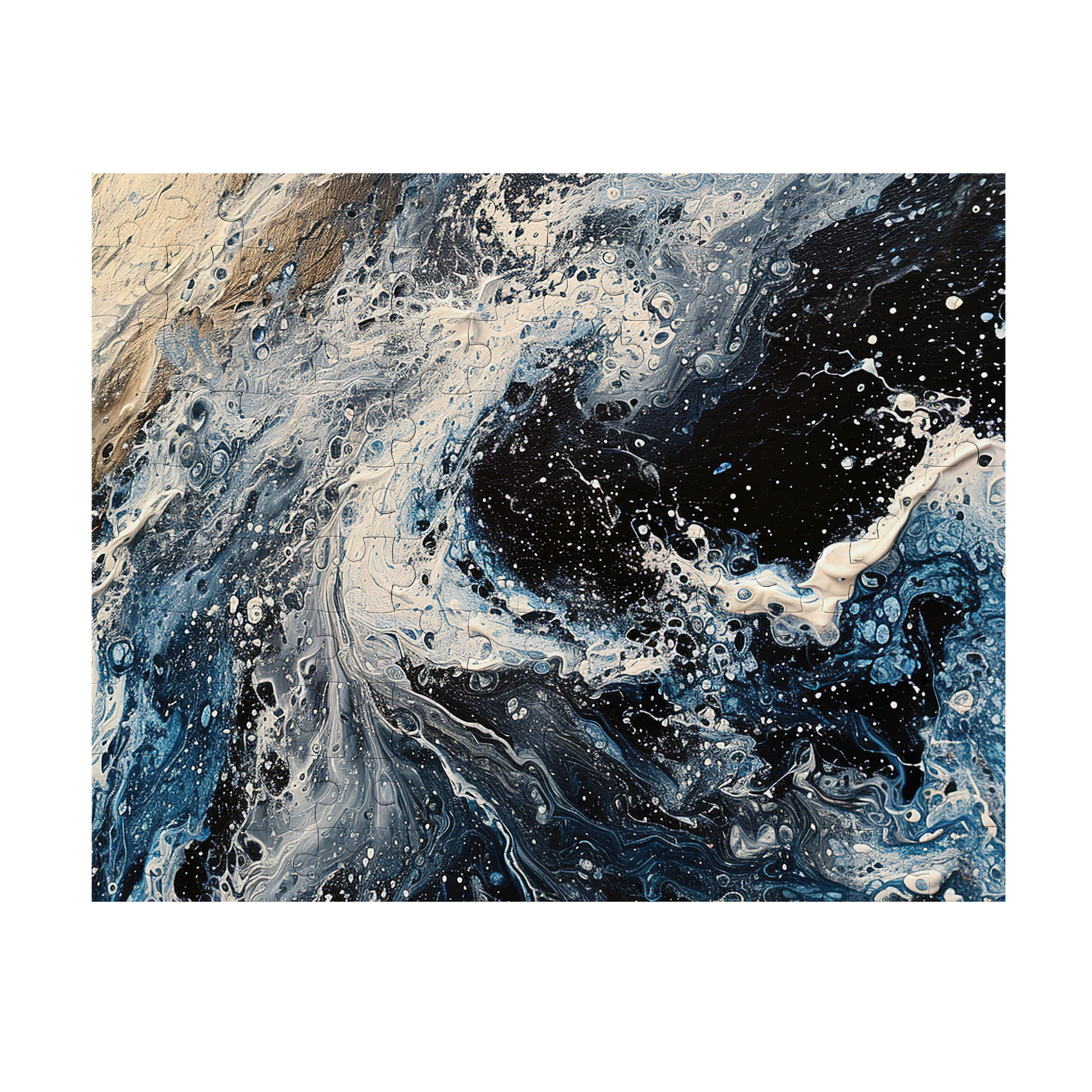 Oil Spill - Premium Jigsaw Puzzle - Dark Waves, Oceanic, Turbulant - Multiple Sizes Available