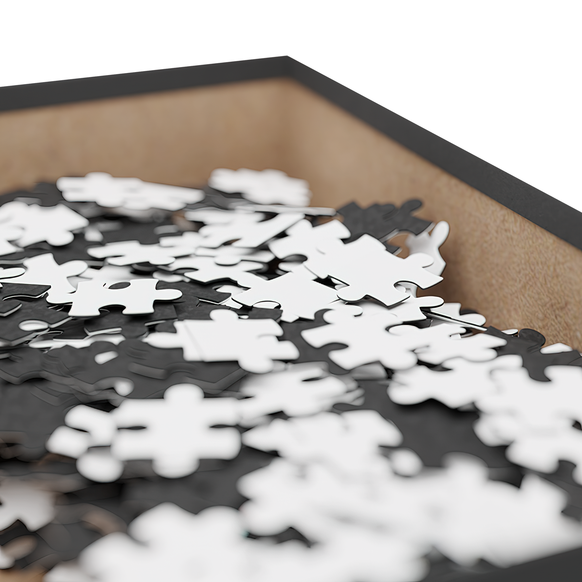 Petal Flow - Premium Jigsaw Puzzle - Black and White, Modern, Decore - Multiple Sizes Available