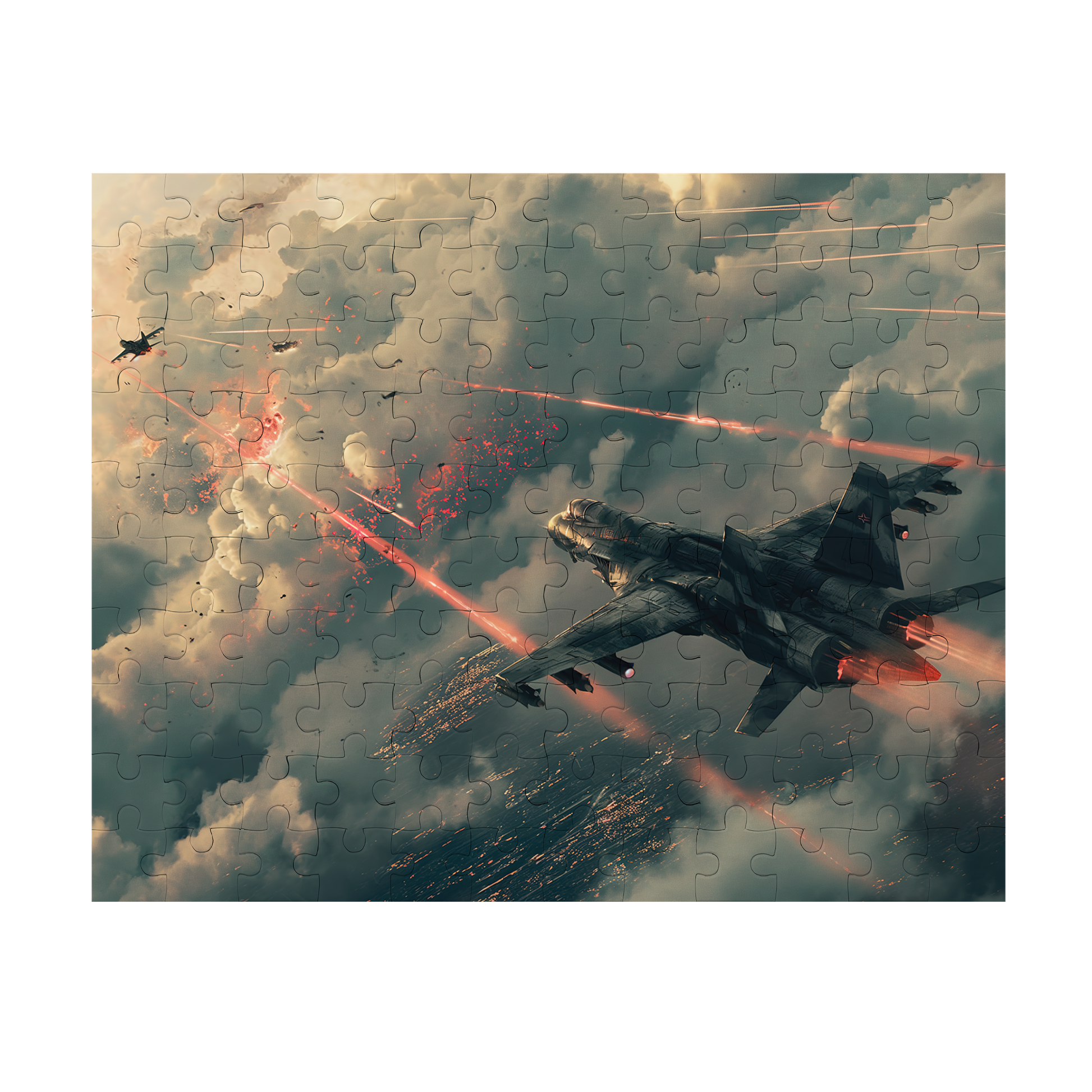 Engagement - Premium Jigsaw Puzzle - Aerial Combat, Action Packed, Modern - Multiple Sizes Available