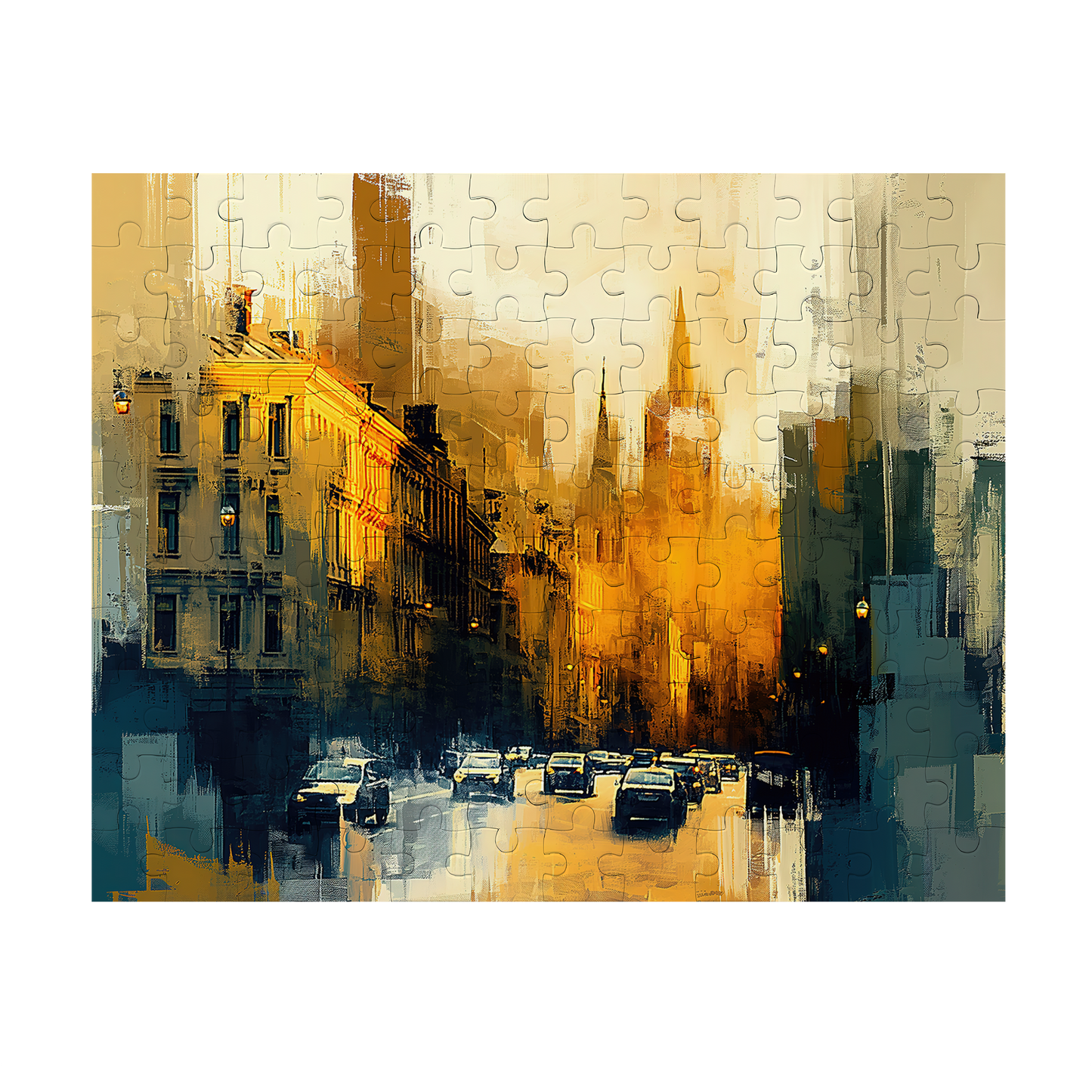 Golden Hour - Premium Jigsaw Puzzle - Urban, Dynamic, City Life - Multiple Sizes Available