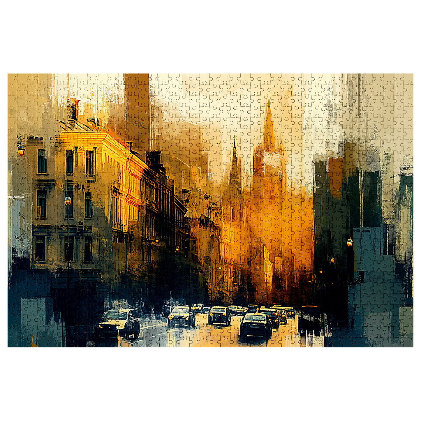 Golden Hour - Premium Jigsaw Puzzle - Urban, Dynamic, City Life - Multiple Sizes Available