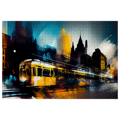 Midtown - Premium Jigsaw Puzzle - Abstract, Urban, Dynamic, Modern - Multiple Sizes Available