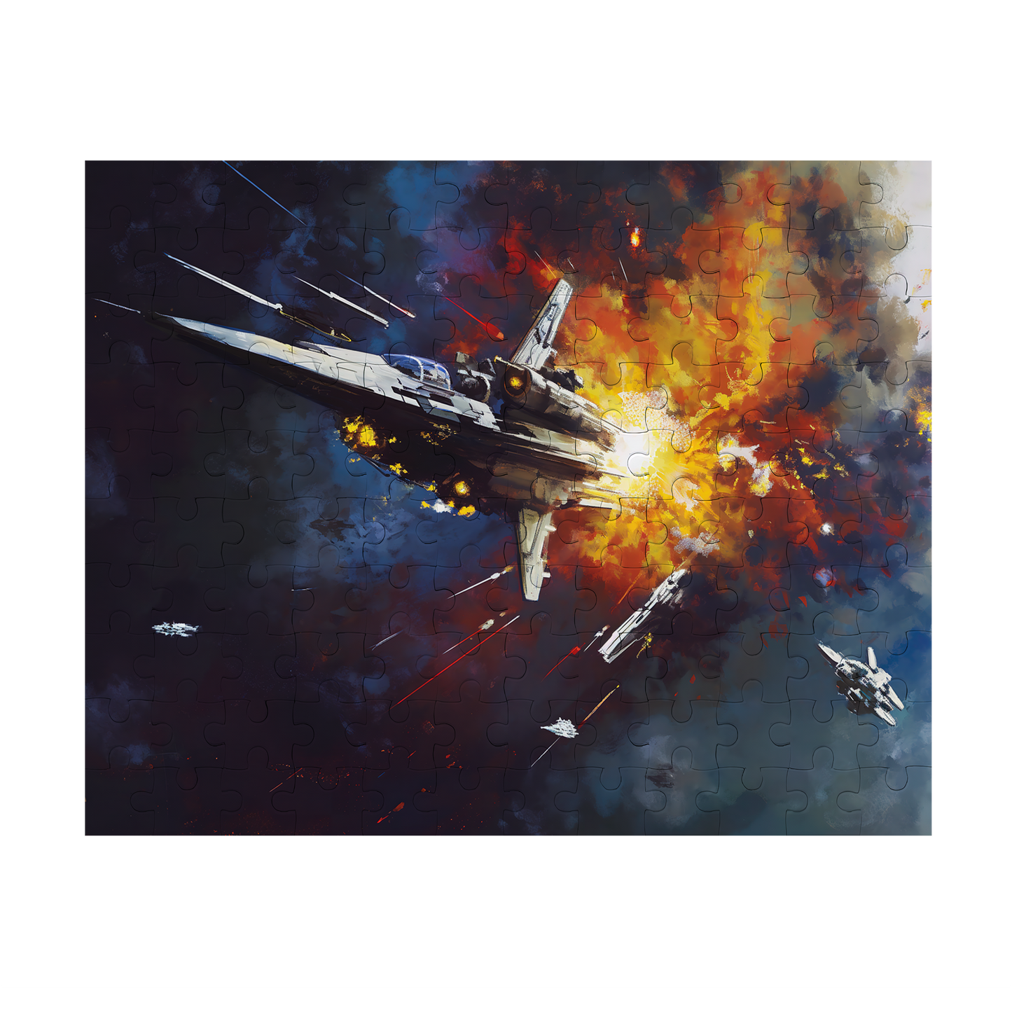 Thruster Burn - Premium Jigsaw Puzzle, Vibrant, Sci-Fi - Multiple Sizes Available