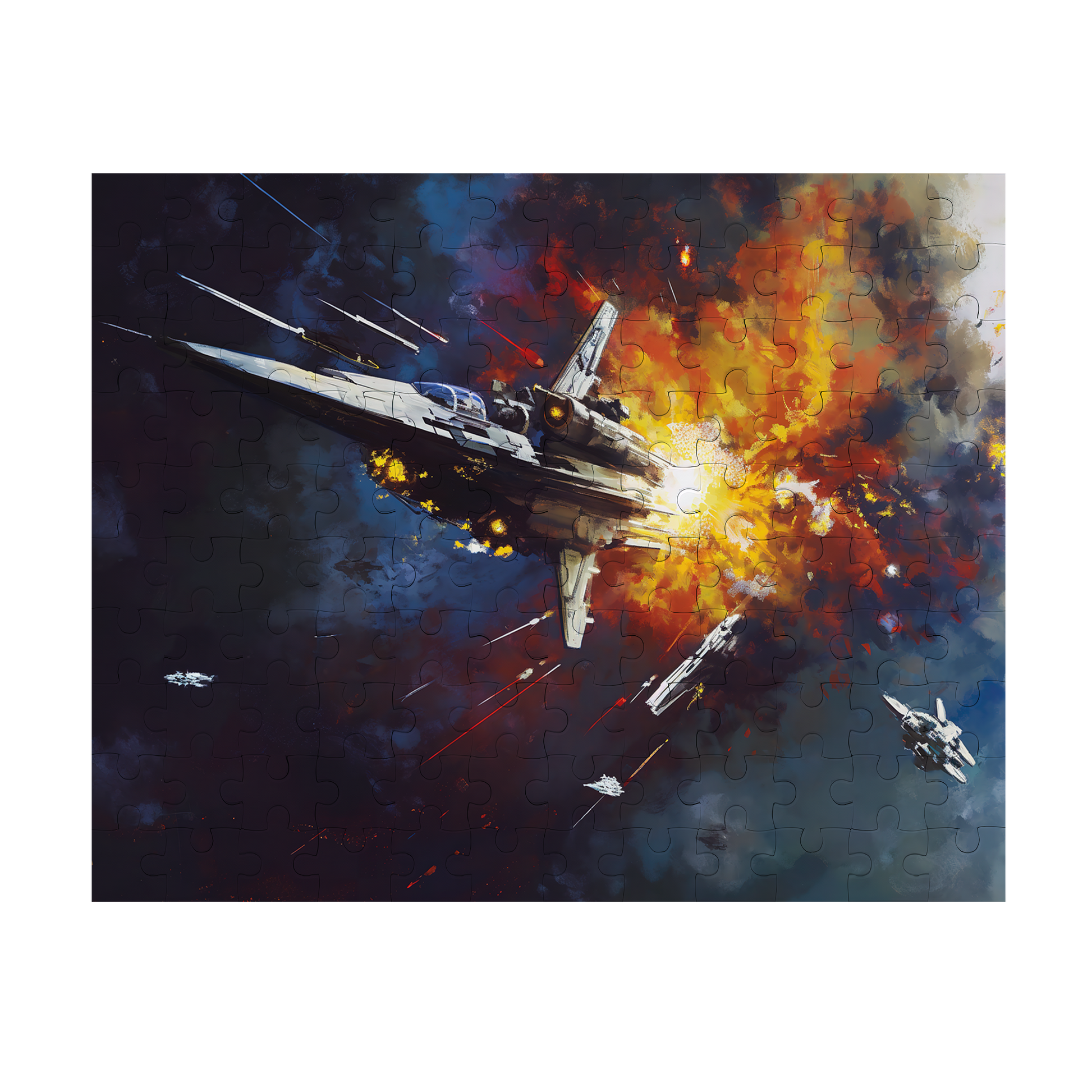 Thruster Burn - Premium Jigsaw Puzzle, Vibrant, Sci-Fi - Multiple Sizes Available