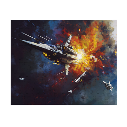 Thruster Burn - Premium Jigsaw Puzzle, Vibrant, Sci-Fi - Multiple Sizes Available