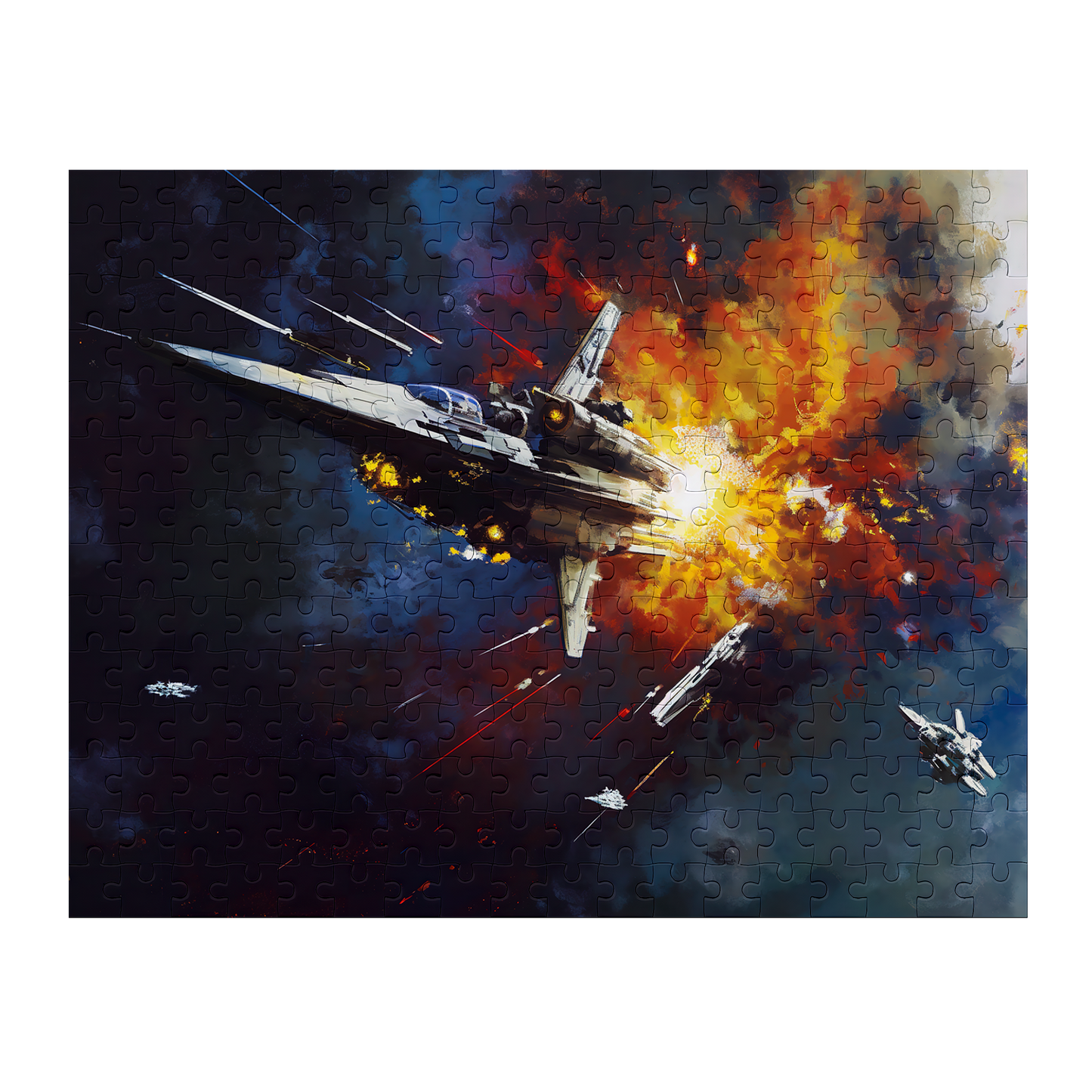 Thruster Burn - Premium Jigsaw Puzzle, Vibrant, Sci-Fi - Multiple Sizes Available