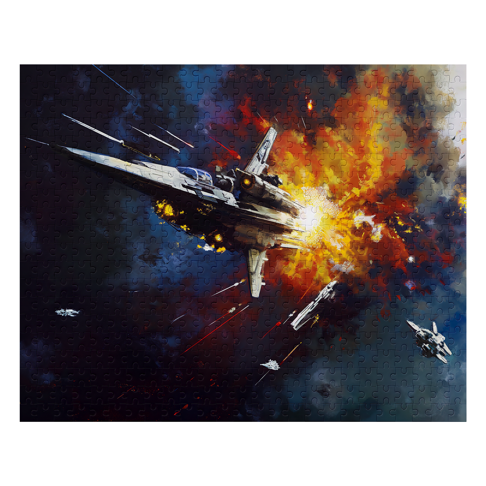 Thruster Burn - Premium Jigsaw Puzzle, Vibrant, Sci-Fi - Multiple Sizes Available