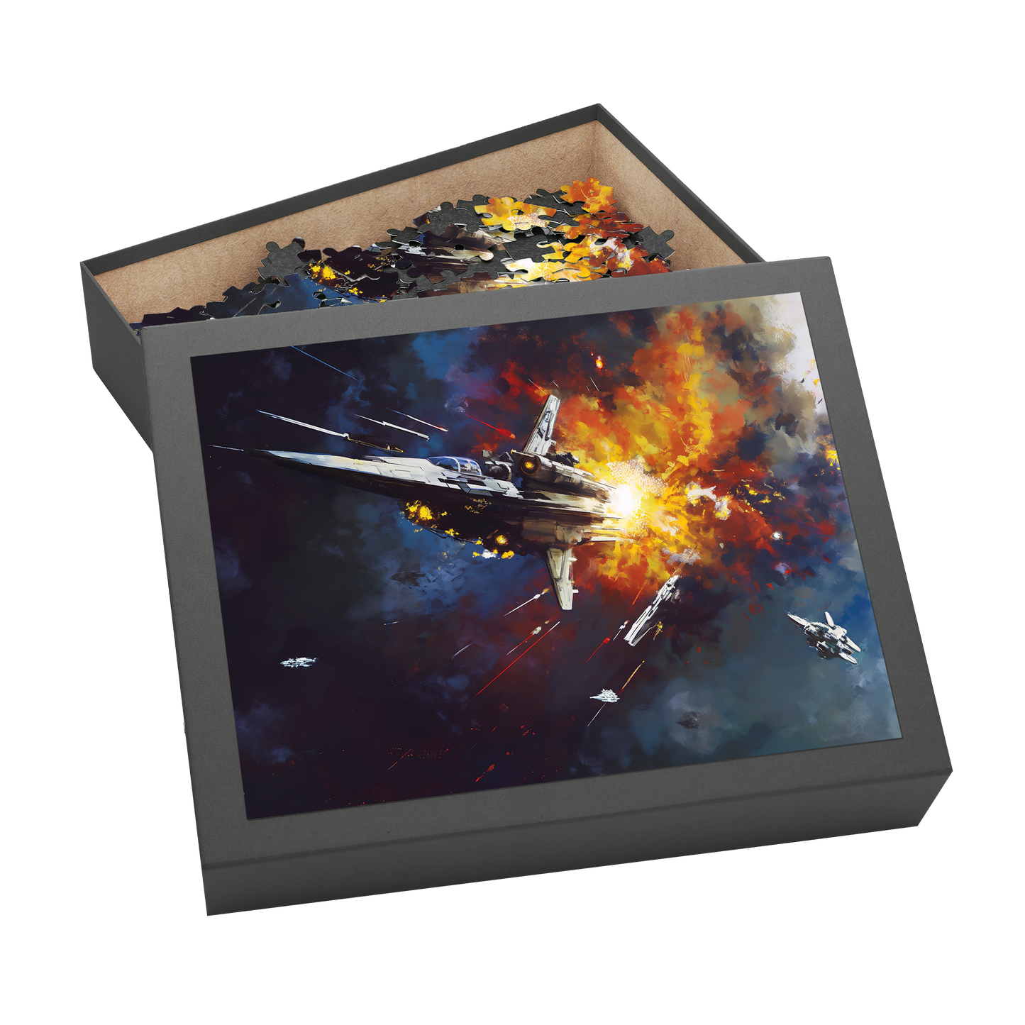 Thruster Burn - Premium Jigsaw Puzzle, Vibrant, Sci-Fi - Multiple Sizes Available