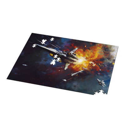 Thruster Burn - Premium Jigsaw Puzzle, Vibrant, Sci-Fi - Multiple Sizes Available