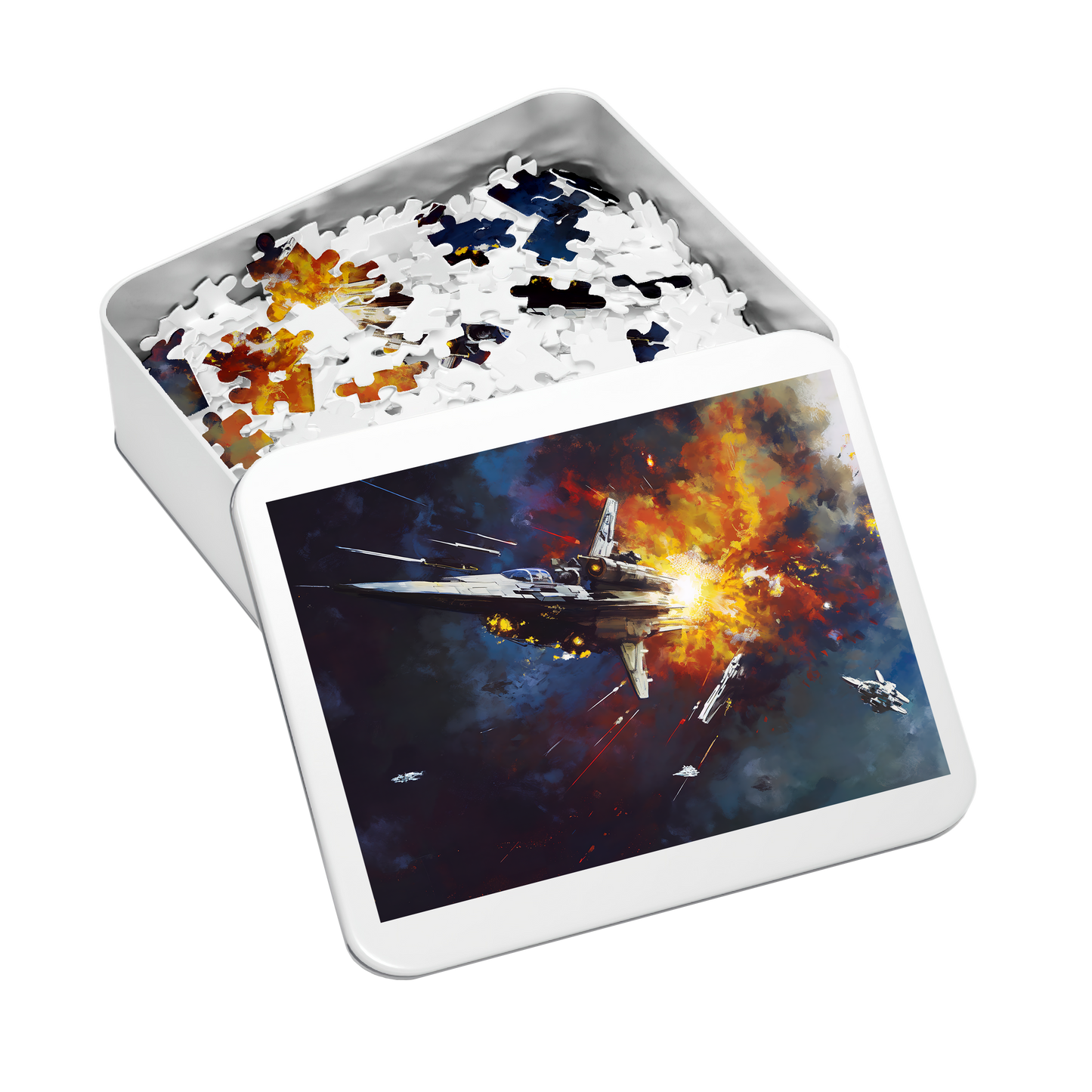 Thruster Burn - Premium Jigsaw Puzzle, Vibrant, Sci-Fi - Multiple Sizes Available