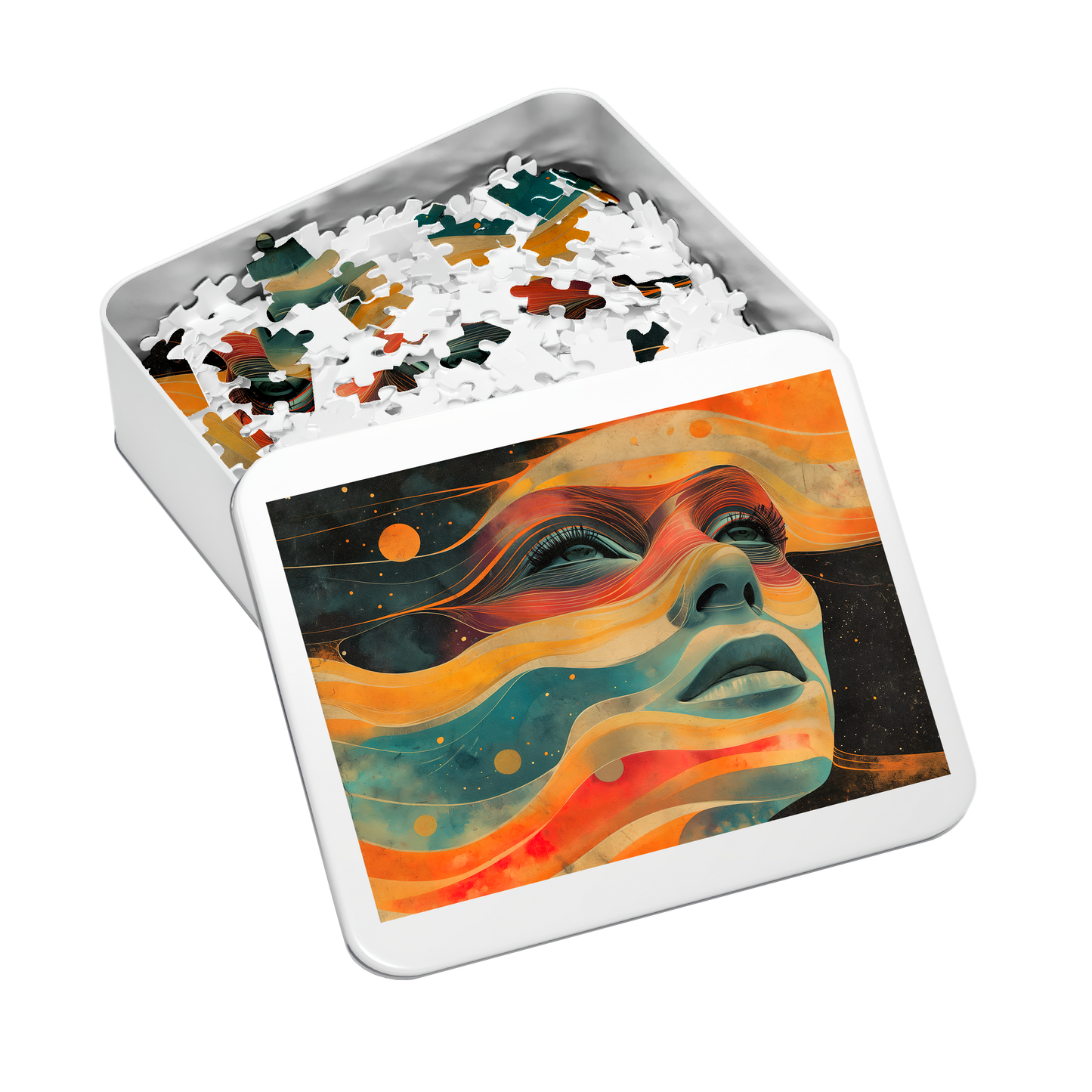 Flow Over - Premium Jigsaw Puzzle, Vibrant, Sci-fi - Multiple Sizes Available