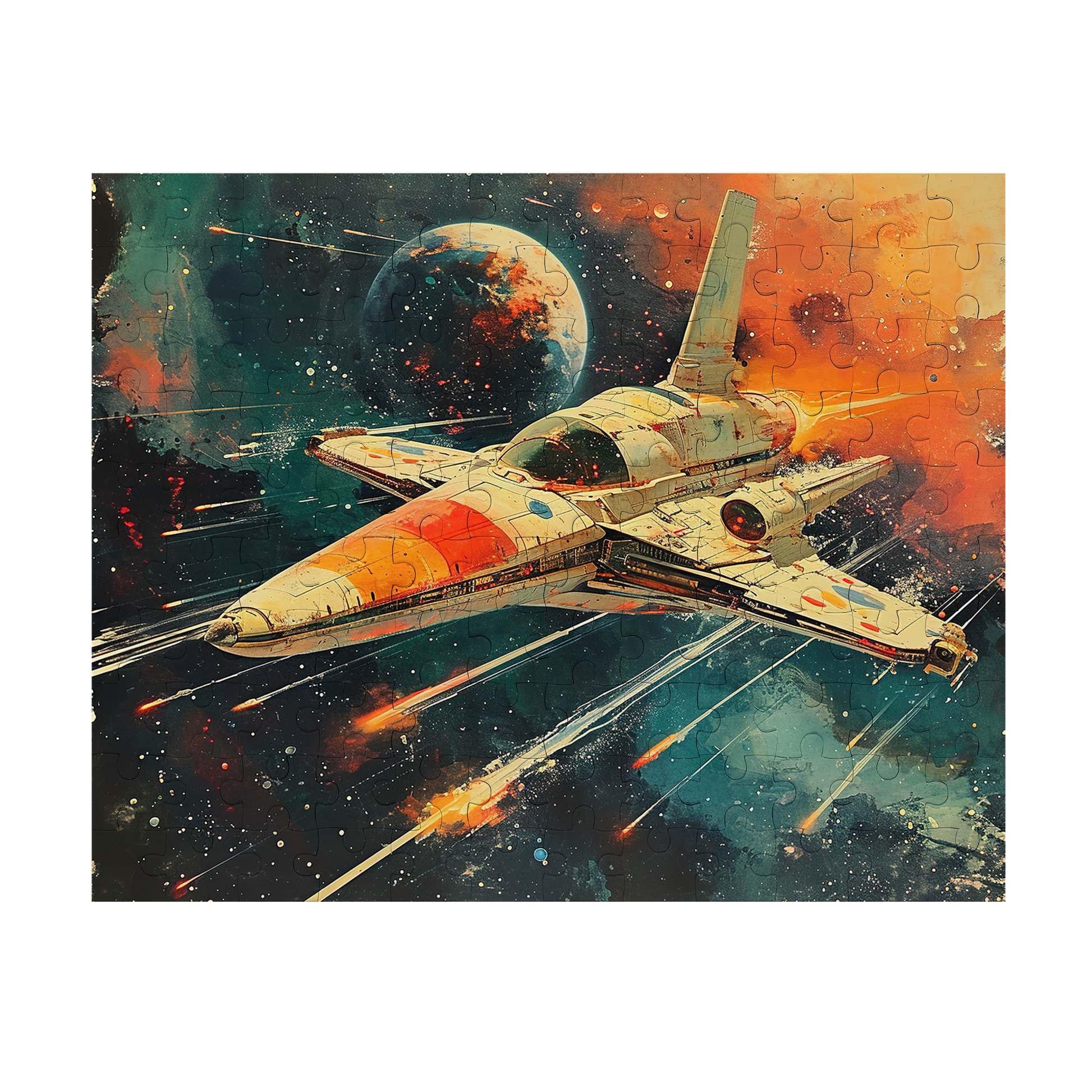 Star Fighter - Premium Jigsaw Puzzle, Vibrant, Sci-fi - Multiple Sizes Available