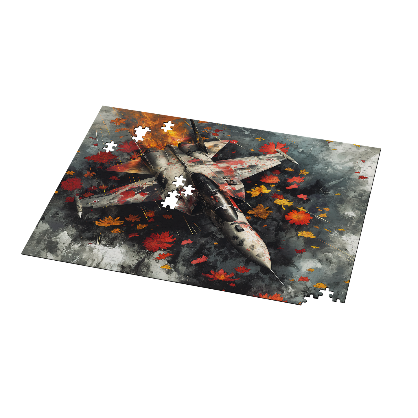 Autumn Aerial - Premium Jigsaw Puzzle - Vibrant, Floral, Maple, Jet - Multiple Sizes Available