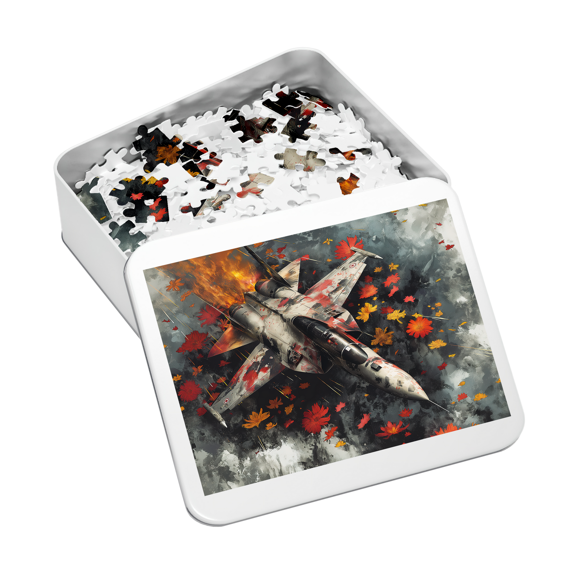 Autumn Aerial - Premium Jigsaw Puzzle - Vibrant, Floral, Maple, Jet - Multiple Sizes Available