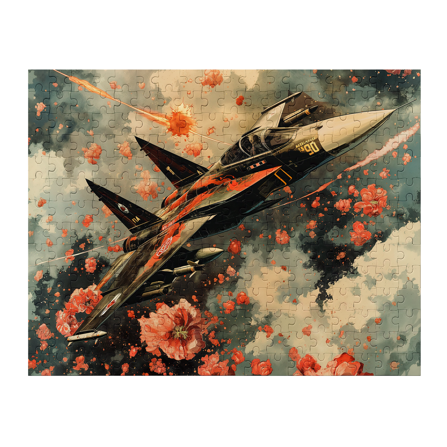 Mach Blossom - Premium Jigsaw Puzzle - Vibrant, Aerial, Floral, Dynamic - Multiple Sizes Available