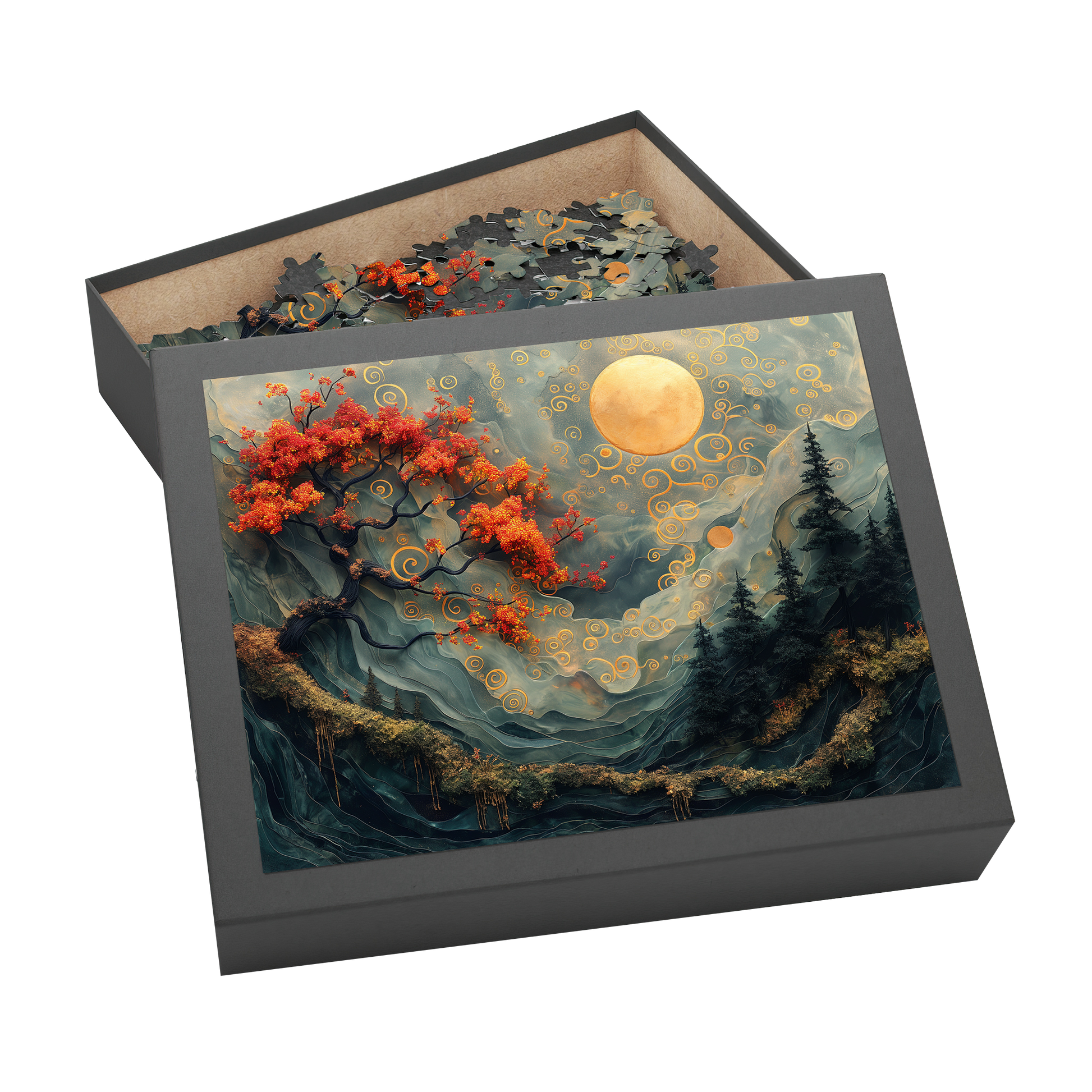 Spiral Sky - Premium Jigsaw Puzzle, Mythical, Fantasy, Landscape - Multiple Sizes Available