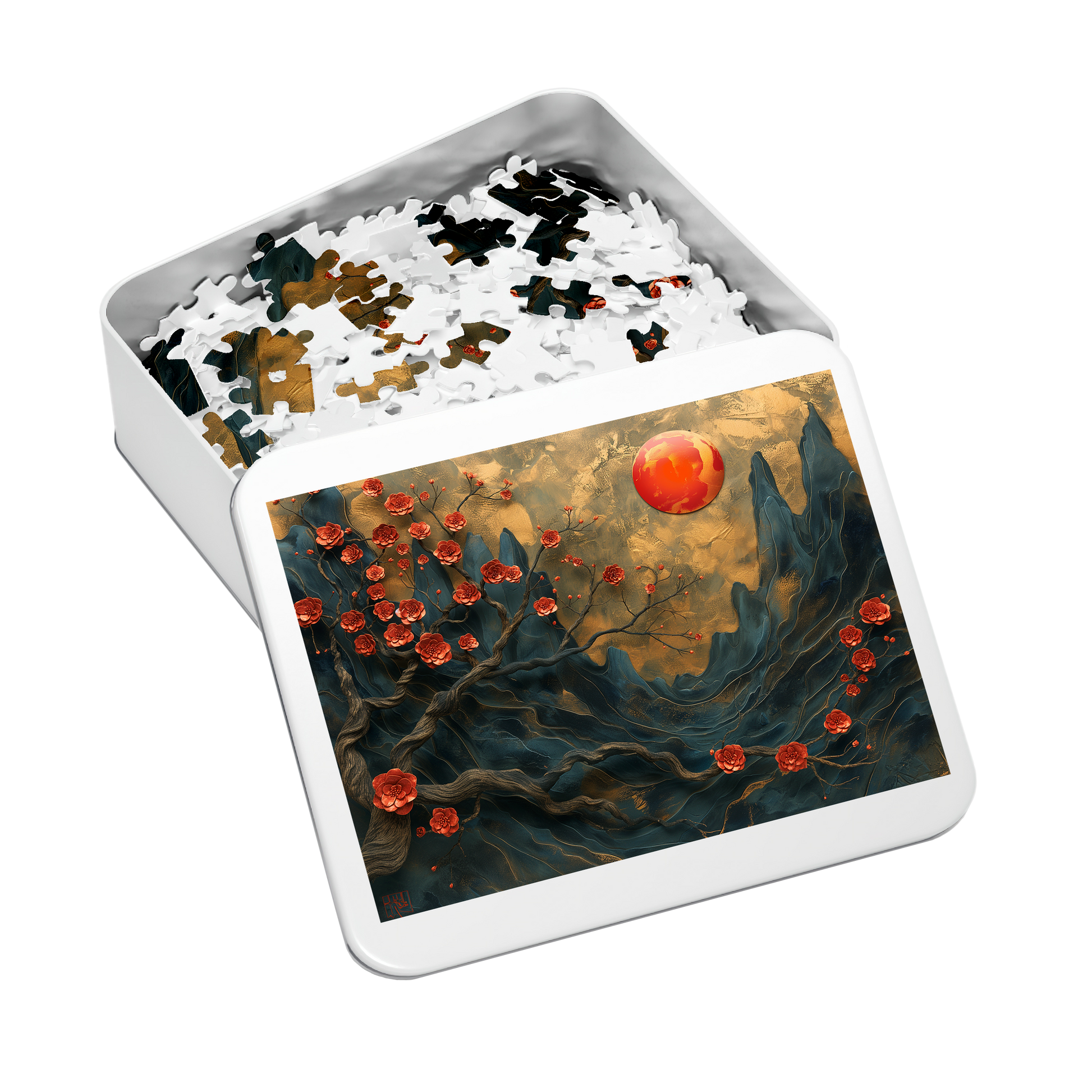 Layer Blossom Canyon - Premium Jigsaw Puzzle, Mythical, Fantasy, Landscape - Multiple Sizes Available