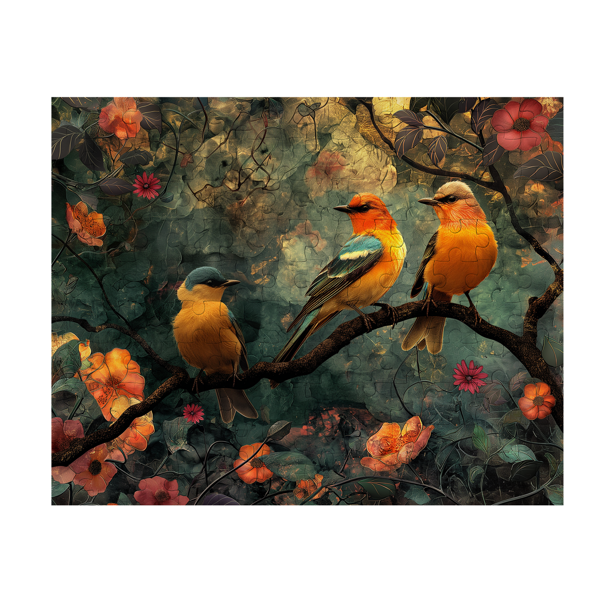 Blossom and Birdsong - Premium Jigsaw Puzzle - Avian, Beautiful, Gentle - Multiple Sizes Available