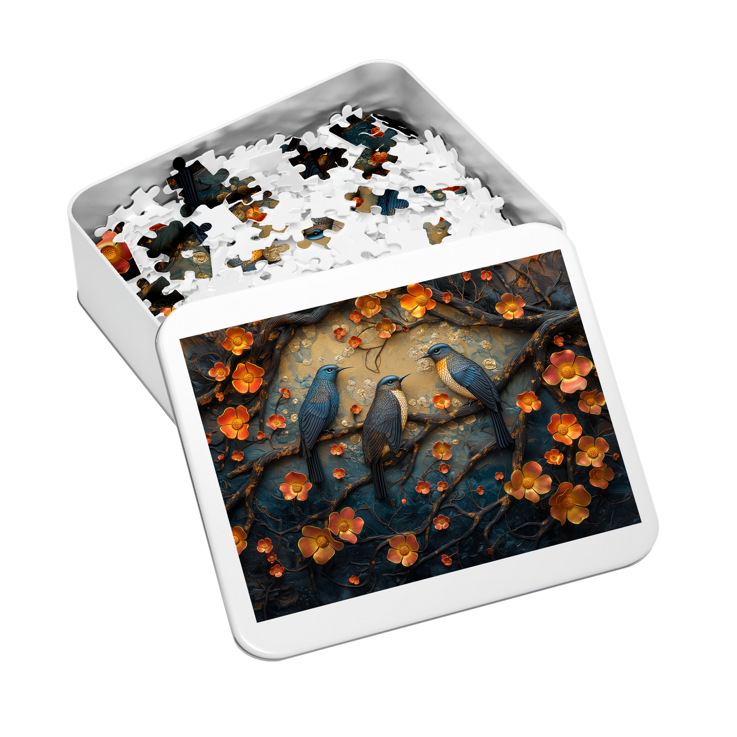 Bluebacks - Premium Jigsaw Puzzle - Avian, Beautiful, Gentle - Multiple Sizes Available