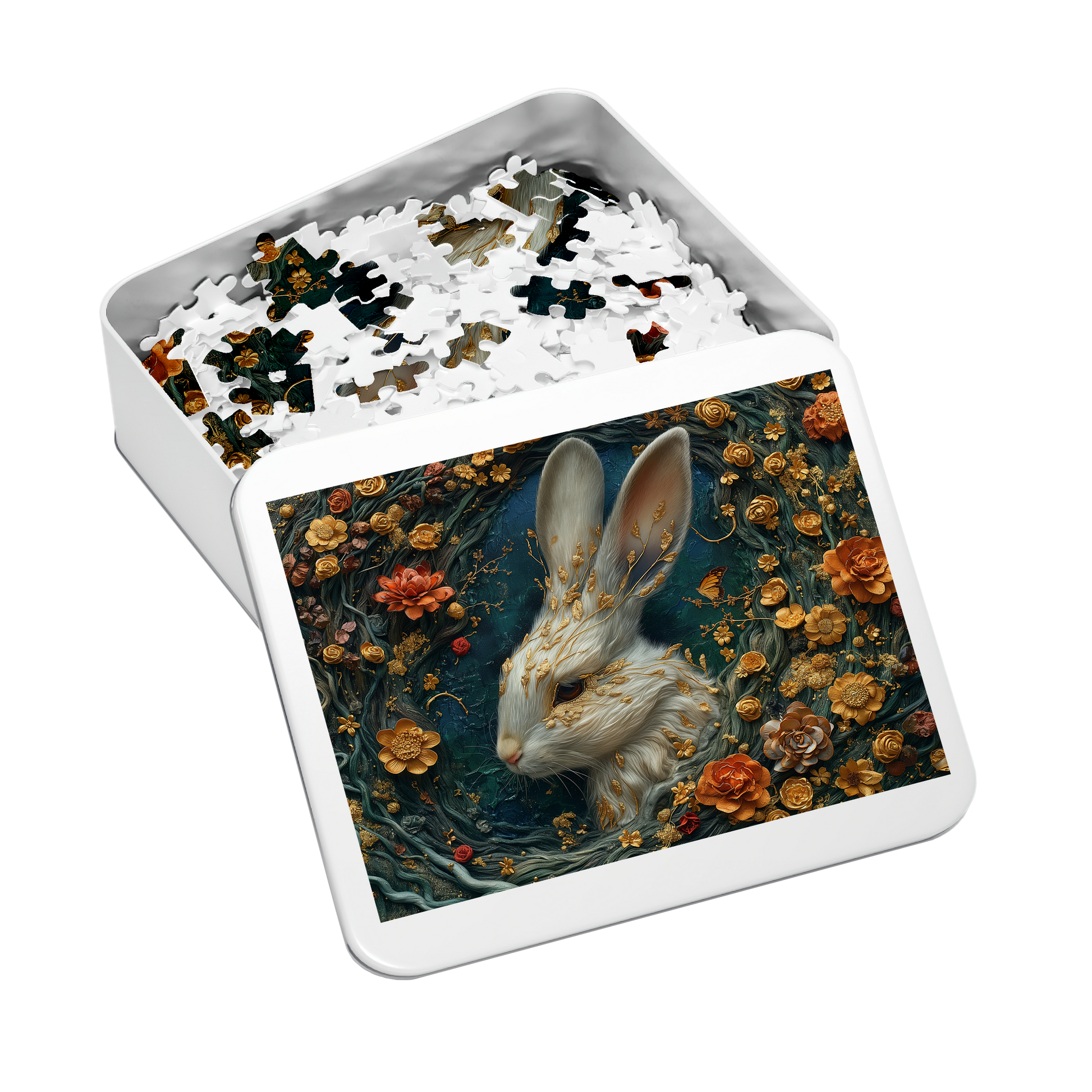 Gilded Fur - Premium Jigsaw Puzzle - Ornate, Elegant, Golden - Multiple Sizes Available