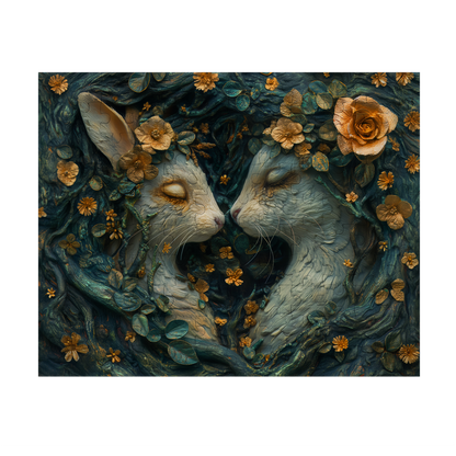 Reunited - Premium Jigsaw Puzzle - Ornate, Elegant, Rabbits, Twilight - Multiple Sizes Available