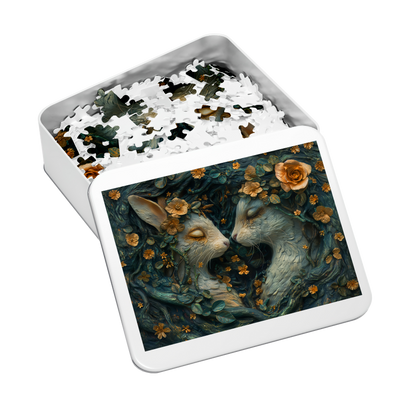 Reunited - Premium Jigsaw Puzzle - Ornate, Elegant, Rabbits, Twilight - Multiple Sizes Available