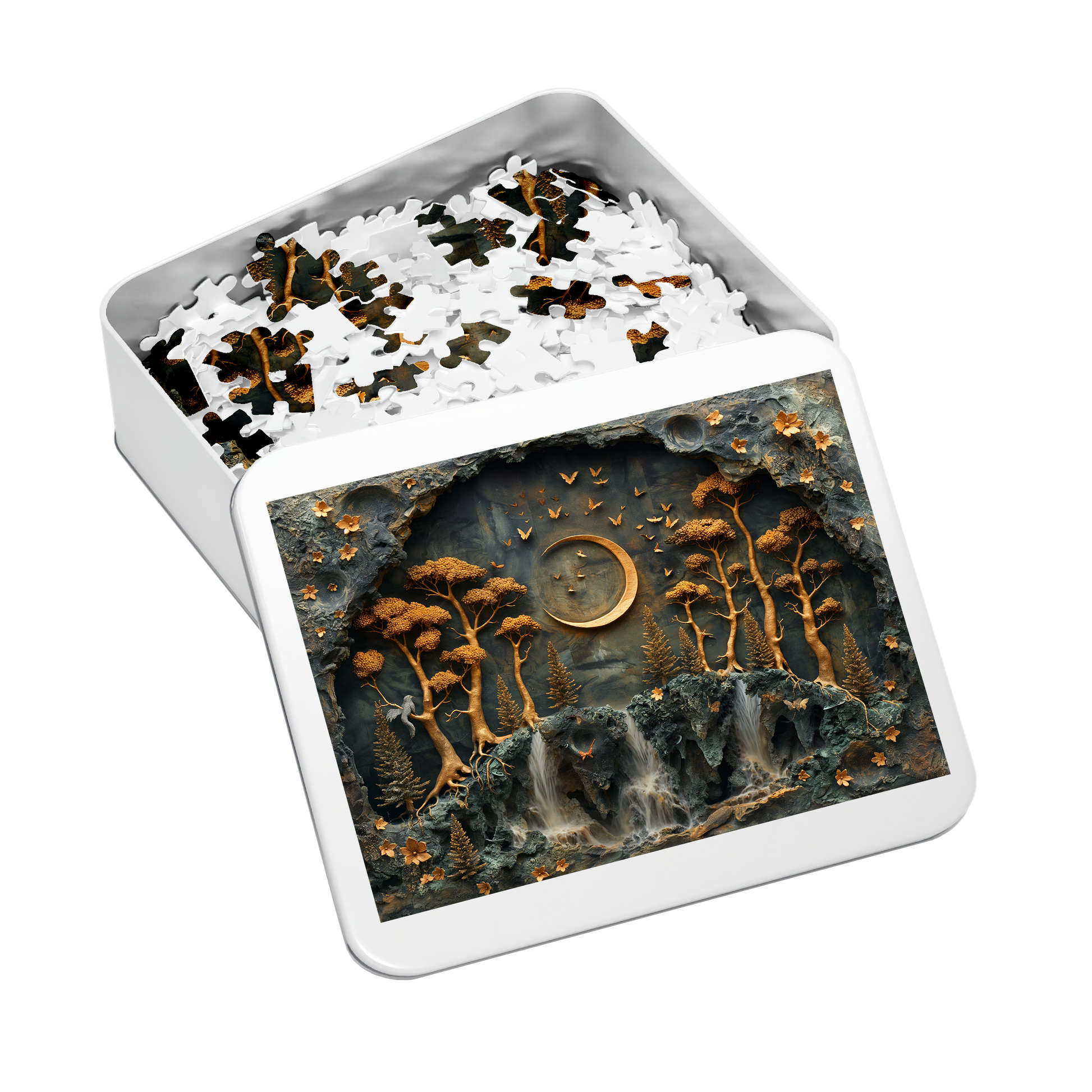 Moon Hill - Premium Jigsaw Puzzle - Ornate, Fantasy, Lunar, Mossy - Multiple Sizes Available