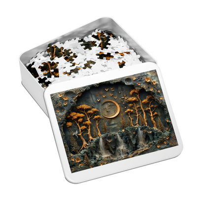 Moon Hill - Premium Jigsaw Puzzle - Ornate, Fantasy, Lunar, Mossy - Multiple Sizes Available